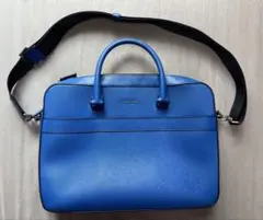 美品 マイケルコース ハリソン レザー 2WAY ブリーフケース ネイビー