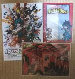 ジャンフェス ヒロアカ ジャンプコミックス収納ポーチ 下敷き ヒロアカ展チラシ