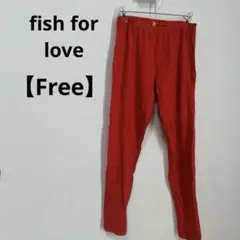 fish for love 【Free】ウエストフルゴム　赤 カジュアルパンツ