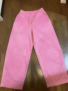 UNIQLOＣ　スウェットワイドパンツ　リメイク　ピンク