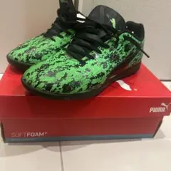 Puma SoftFoam+ フットサルシューズ グリーン/ブラック