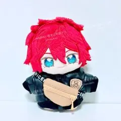 10〜12cm ぬい服 いつぬい 黒レザージャケット&ブラウンショルダーバッグ