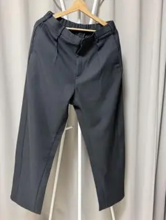 ダークグレー スラックス ドローストリング付き