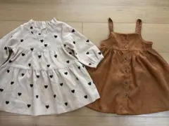 80cm（18-24m）女の子　ワンピース　秋服まとめ売り 3点セットSHIEN