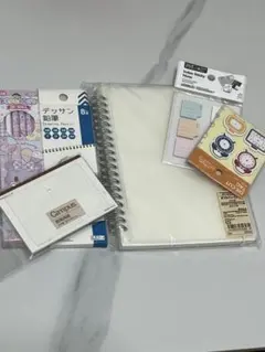 文房具セット - 鉛筆・原稿用紙風メモ・付箋