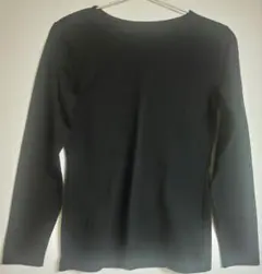 GU スタイルヒートエクストラクルーネックT 長袖 黒 M