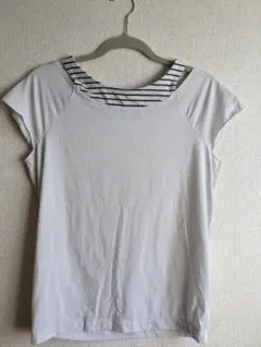 DANSKIN ホワイト 半袖 ヨガウェアサイズｌ