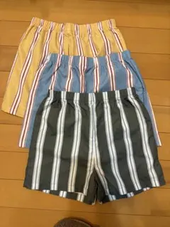 SHEIN ストライプ ハーフパンツ 3枚セット 6Y