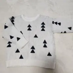 100サイズ　三角形模様 ニットセーター