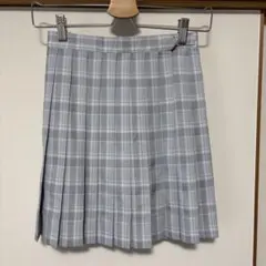 グレー系チェック プリーツスカート