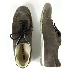 PRADA スウェード レザー シューズ 9 28相当 ブラウン系