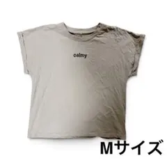 【美品✨】calmy ロゴプリント 半袖Tシャツ ベージュ Mサイズ 夏服