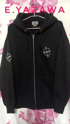 矢沢永吉 刺繍フデロゴ！パーカー！新品未使用！ 新品 矢沢永吉 フデロゴ 羽ロゴ 総刺繍 スウェット パーカー M