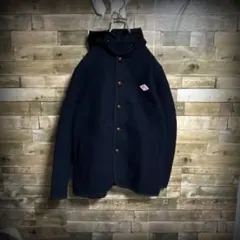 ダントン ピーコート ウールモッサ ブルゾン フーディ クルミボタンネイビー S