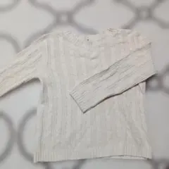 UNIQLO ケーブルニットセーター ホワイト 130センチ