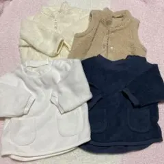 ユニクロ　フリース　セット　ベスト　パーカー