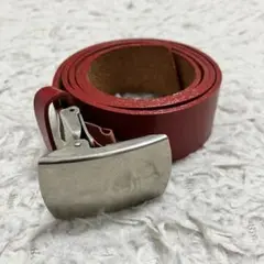 《美品珍品人気早い者勝》コムデギャルソン・オム・プリュスレザーガチャベルトレッド