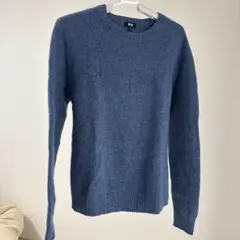 UNIQLO ダークブルー クルーネックセーター L - メルカリ