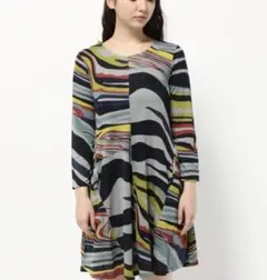 匿名配送☆Desigual/デシグアル　ラクロアカラフルロングスリーブワンピース