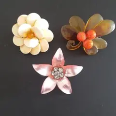 昭和レトロブローチ３点セット