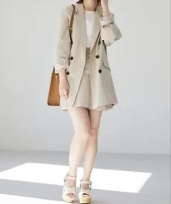 Heather ヘザー　【セット売り】テーラードジャケット　ラップキュロット