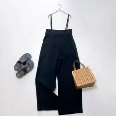 美品✨️アルアバイル　ルルウィルビー ハイウエストサロペットパンツ Mのサムネイル