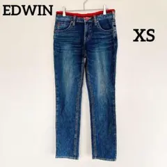 【美品】EDWIN ER017L ストレートデニム XSサイズ ブルー ジーンズ
