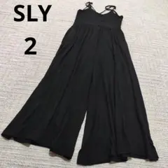 SLY スライ レーヨン オールインワン サロペット ブラック ワイドパンツ 2のサムネイル