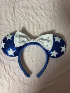 ディズニー 青い星柄スパンコールカチューシャ