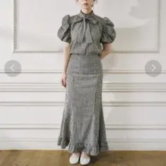 miroamurette ミロアミュレット ギンガムチェック セットアップ