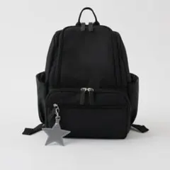 PUPPAPUPO 新品 キッズリュック ブラック 星型チャーム付き Sサイズ