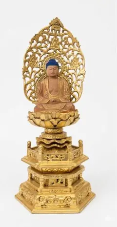 釈迦誕生仏 高さ32cm 牧田秀雲作 合金製金メッキ - メルカリ