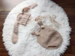 ベニューボンフォト ウサギ耳帽子とロンパースセット