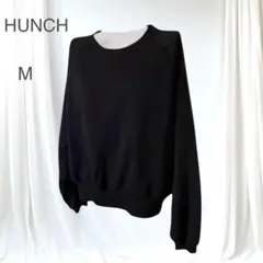 ハンチ 黒 スウェット 美品 ドルマンスリーブ ゆったり オーバーシルエット　F