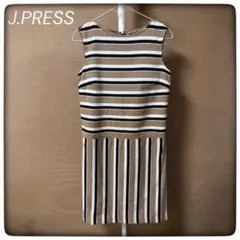 J.PRESS ジェイプレス マルチボーダー×ストライプ ワンピース 9号のサムネイル
