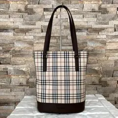 【未使用級】BURBERRY　バーバリー　ノバチェック　トートバッグ　バケツ