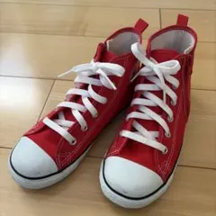 コンバース ハイカットスニーカー キッズ　赤　22㎝