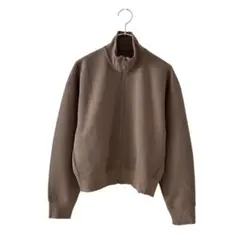 UNIQLO ユニクロ(M)ドライスウェットリラックスブルゾン/ブラウン