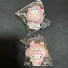 ちいかわ×サンリオ シークレットフロッキーマスコットチャーム 古本屋マイメロ