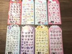 ドロップシール8枚セット　キティシナモロールマイメロクロミポチャコポムポムプリン