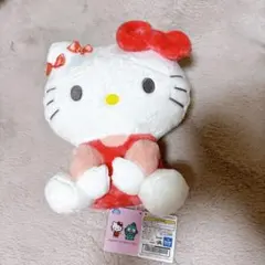 サンリオ♡ハローキティ ぬいぐるみ プライズ品 リボンおすわりドールBIG