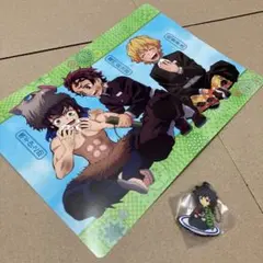 【鬼滅の刃×くら寿司】下敷き、ラバーキーホルダーセット