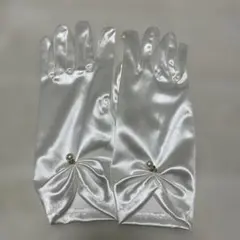 ウエディンググローブ　サテン　ショート