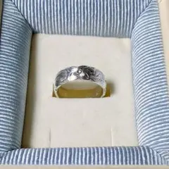 【美品】ハワイアンジュエリー シルバーリング 925（プルメリア・スクロール）