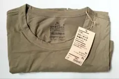 無印　クルーネック　半袖Tシャツ XL カーキグリーン
