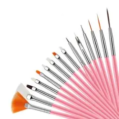 即購入ok ネイルブラシ 15本セット 筆 アートネイル　セルフブラシのサムネイル