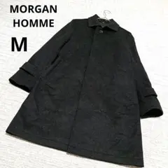 MORGAN HOMME モルガンオム 毛 ステンカラーコート ブラック 冬 M