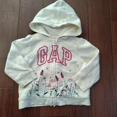 babyGap フード付きパーカー 90　ホワイト　花柄