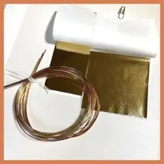 02【金×銀×赤金】水引 金箔セット 卒業式　成人式 髪飾り