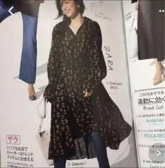 ZARA 花柄 総柄 ワンピース　雑誌掲載人気商品